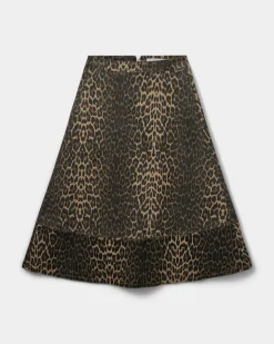 SELIASW SKIRT - Light brown leopard