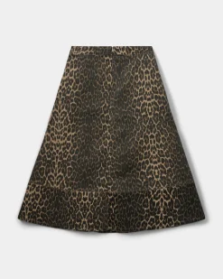 SELIASW SKIRT - Light brown leopard