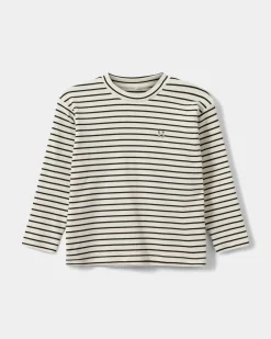SETHSK T-SHIRT LONG SLEEVE - Black striped