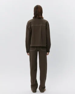 SIENNASW TROUSERS - Dark brown