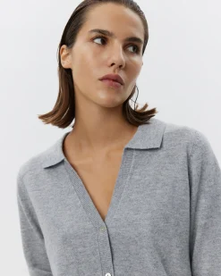 SKYLARSW CARDIGAN - Grey melange