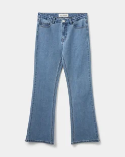 SOFIASY TROUSERS - Denim blue