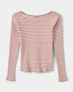 SOMASY T-SHIRT LONG SLEEVE - Red Striped