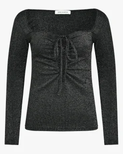 TALISW BLOUSE - Black glitter