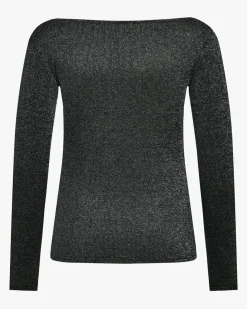 TALISW BLOUSE - Black glitter