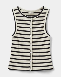 TAMILIASY TOP - Black striped