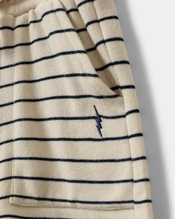 TIMOSB SHORTS - Antique White w Blue