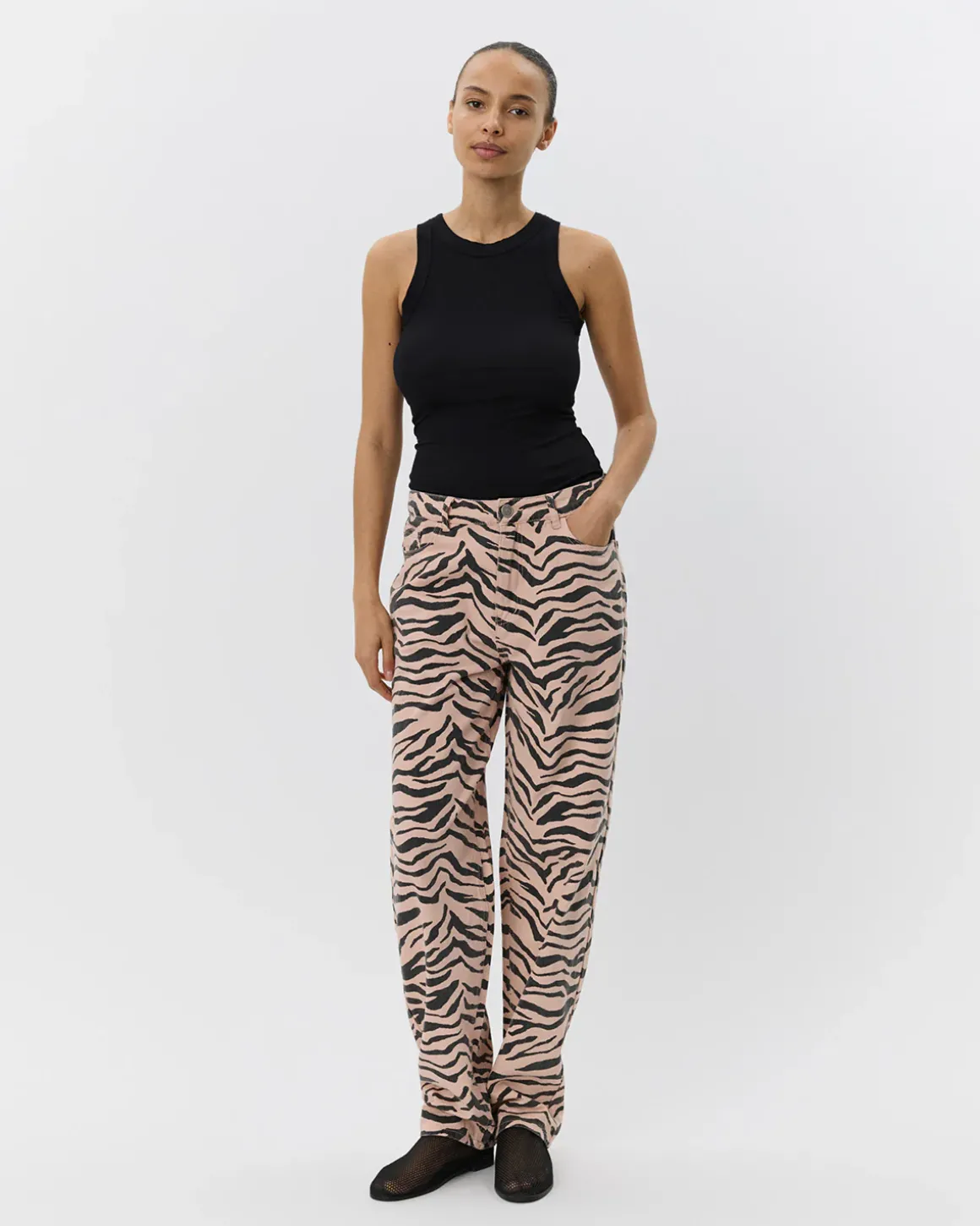 TOKYOSW ZEBRA JEANS - Light Rose