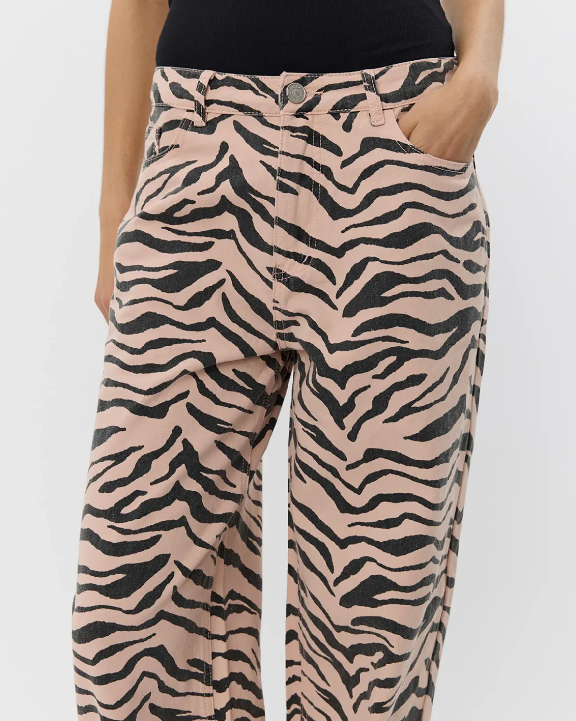 TOKYOSW ZEBRA JEANS - Light Rose