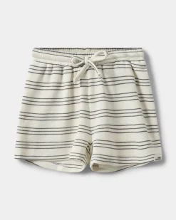 VALDESB SHORTS - Antique White w Blue