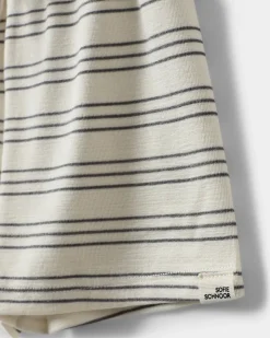 VALDESB SHORTS - Antique White w Blue