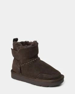 VALESK TEDDY BOOT - Dark brown