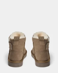 VALESK TEDDY BOOT - Dark sand
