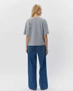 VERASW T-SHIRT - Grey melange
