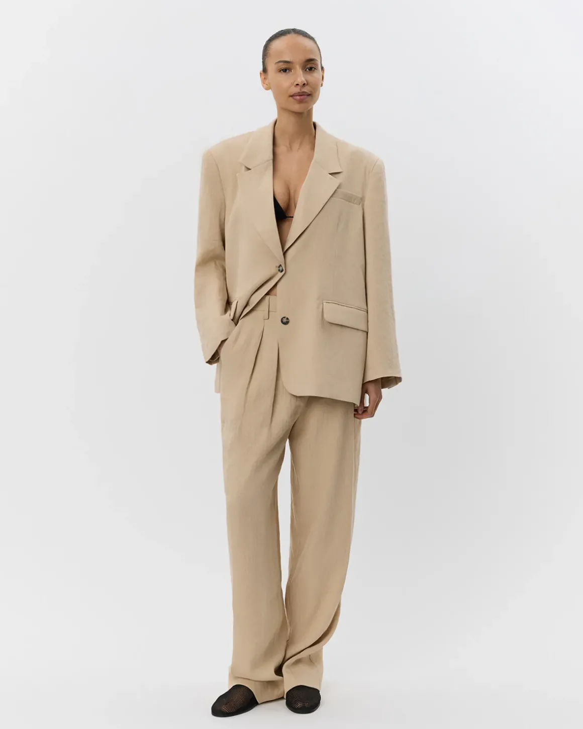 VICKISW TROUSERS - Nature