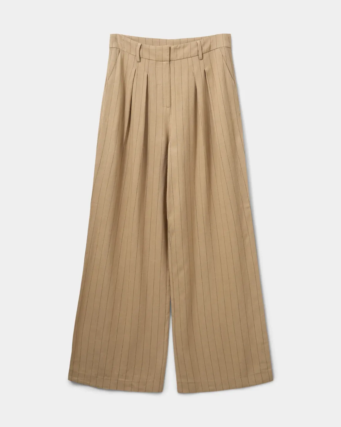 VIVASW TROUSERS - Light Brown Striped