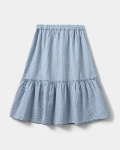 VIVISY SKIRT - Light Blue striped