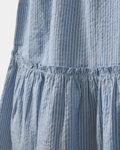 VIVISY SKIRT - Light Blue striped