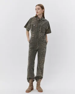 WILMASW JUMPSUIT - Light brown leopard