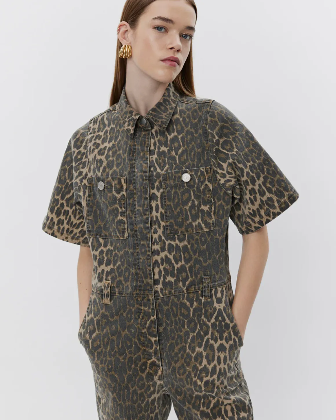 WILMASW JUMPSUIT - Light brown leopard