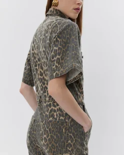 WILMASW JUMPSUIT - Light brown leopard