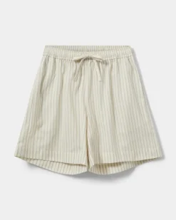 ZAHRASY SHORTS - Antique White w Blue