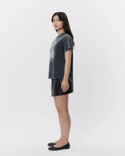 ZENASW T-SHIRT - Stone washed black