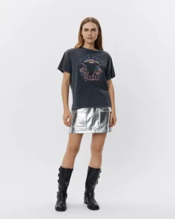 ZENASW T-SHIRT - Stone washed black